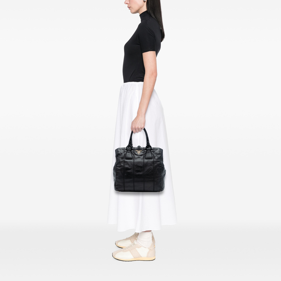 Pre-Loved Prada Soft Calf Frame Top Handle Bag - Picture 6 of 6